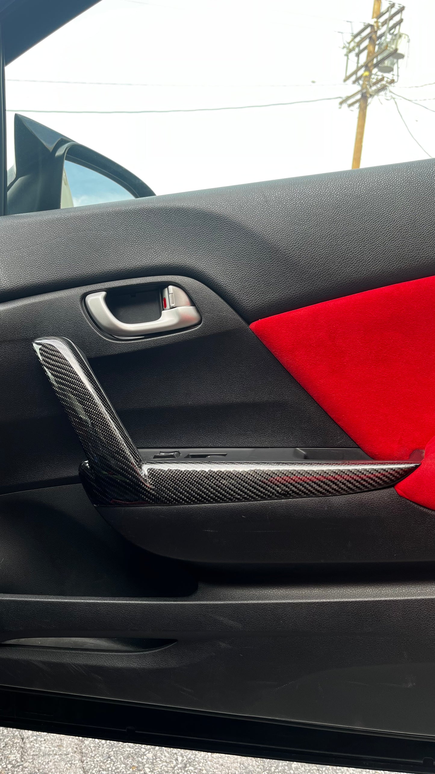 2013-2015 Civic Carbon Fiber Interior Door Handles